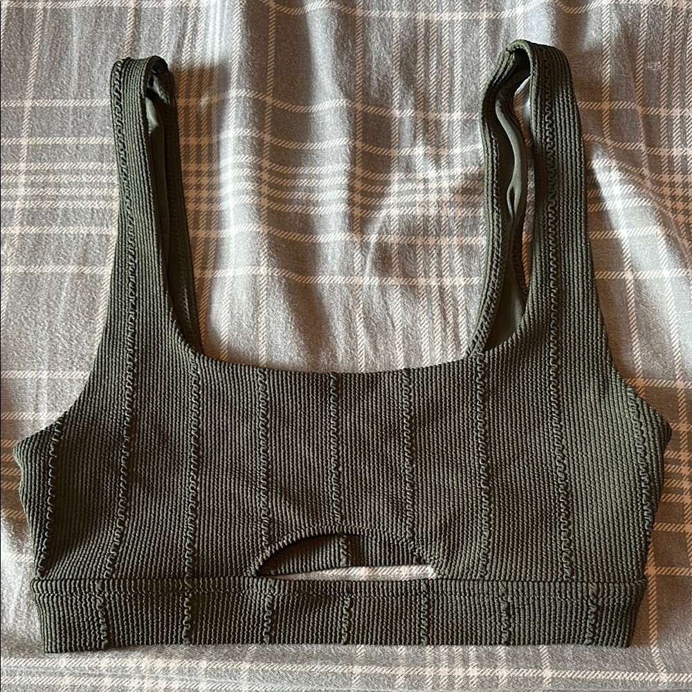 Olive Green Knit Bralette